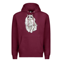 Burgundy Ragdoll Cat Premium Hoodie - LillyAllenDesigns