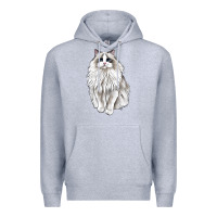Heather Grey Ragdoll Cat Premium Hoodie - LillyAllenDesigns