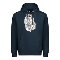 Navy Ragdoll Cat Premium Hoodie - LillyAllenDesigns