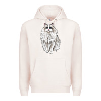 Pale Pink Ragdoll Cat Premium Hoodie - LillyAllenDesigns