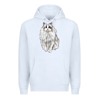 White Ragdoll Cat Premium Hoodie - LillyAllenDesigns