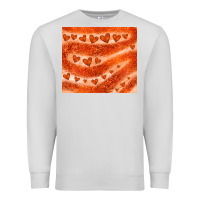 Dove Grey orange glitter heart Premium Sweatshirt - JahusDesignShop