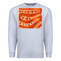 Heather Grey orange glitter heart Premium Sweatshirt - JahusDesignShop