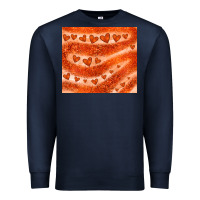 Navy orange glitter heart Premium Sweatshirt - JahusDesignShop