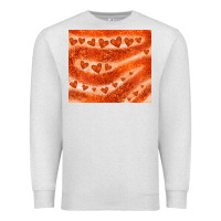 Oatmeal Heather orange glitter heart Premium Sweatshirt - JahusDesignShop