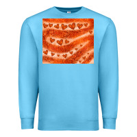 Ocean Blue orange glitter heart Premium Sweatshirt - JahusDesignShop