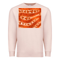Pale Pink orange glitter heart Premium Sweatshirt - JahusDesignShop
