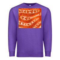 Purple orange glitter heart Premium Sweatshirt - JahusDesignShop