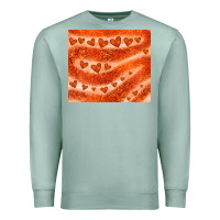 Seafoam orange glitter heart Premium Sweatshirt - JahusDesignShop