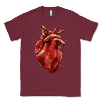 Burgundy Anatomical heart Classic Tee - RanaPortraitStore