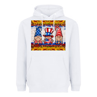 White usa gnome Heavyweight Hoodie - HRA Design Shop