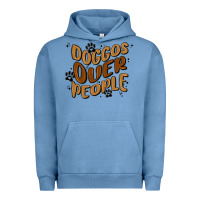 Pigment Pebble Blue doggos over people Urban Hoodie - MaliasSmallBusiness