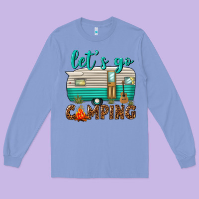 Lets Go Camping Long Sleeve Tee Designed By Texasbilliewilder