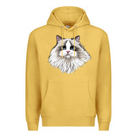 Antique Gold Ragdoll Face Cat Premium Hoodie - LillyAllenDesigns