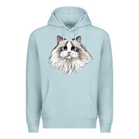 Blue Mist Ragdoll Face Cat Premium Hoodie - LillyAllenDesigns