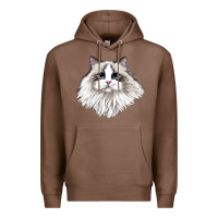 Chestnut Ragdoll Face Cat Premium Hoodie - LillyAllenDesigns