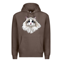 Coffee Ragdoll Face Cat Premium Hoodie - LillyAllenDesigns