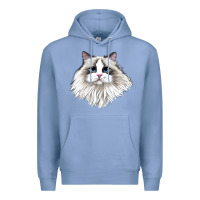 Colony Blue Ragdoll Face Cat Premium Hoodie - LillyAllenDesigns