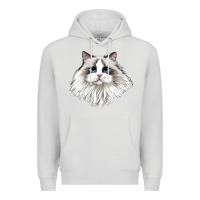 Dove Grey Ragdoll Face Cat Premium Hoodie - LillyAllenDesigns