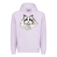Lilac Ragdoll Face Cat Premium Hoodie - LillyAllenDesigns