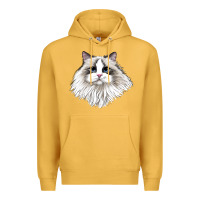 Mustard Ragdoll Face Cat Premium Hoodie - LillyAllenDesigns