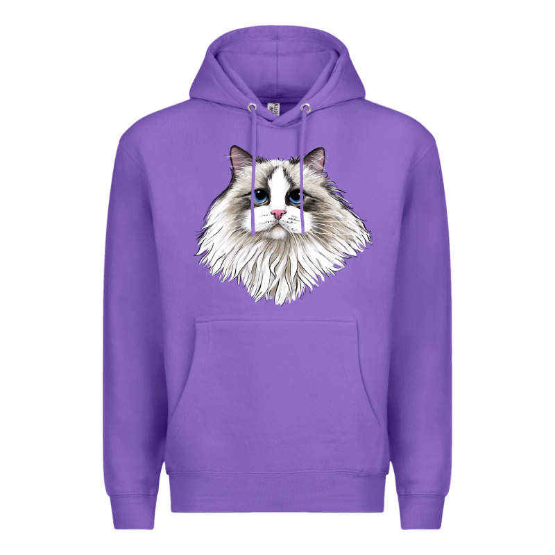 Ragdoll Face Cat Premium Hoodie by LillyAllenDesigns | Teevron