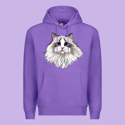 Ragdoll Face Cat Premium Hoodie Designed By Lillyallendesigns
