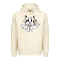 Sandshell Ragdoll Face Cat Premium Hoodie - LillyAllenDesigns
