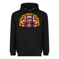 Black usa gnome sunflower rainbow Heavyweight Hoodie - HRA Design Shop