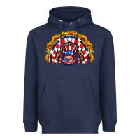 Navy usa gnome sunflower rainbow Heavyweight Hoodie - HRA Design Shop