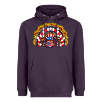 Plum usa gnome sunflower rainbow Heavyweight Hoodie - HRA Design Shop