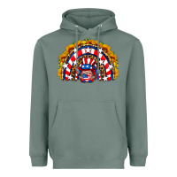 Sage usa gnome sunflower rainbow Heavyweight Hoodie - HRA Design Shop