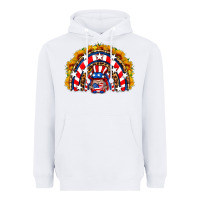 White usa gnome sunflower rainbow Heavyweight Hoodie - HRA Design Shop