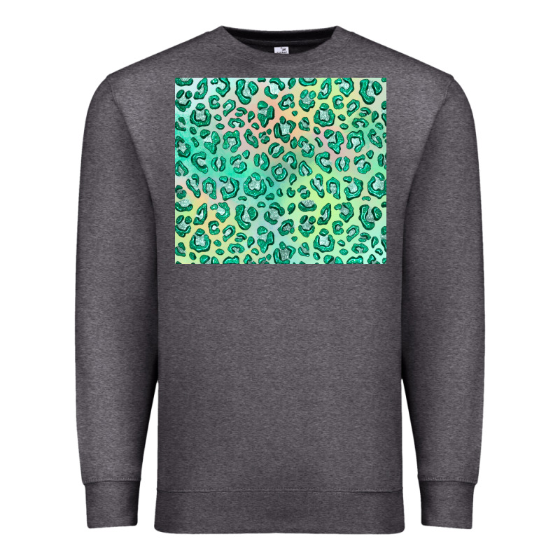 Green Leopard Glitter Premium Sweatshirt by JahusDesignShop | Teevron