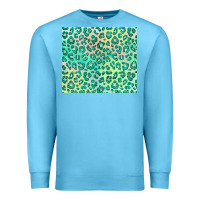 Ocean Blue green leopard glitter Premium Sweatshirt - JahusDesignShop