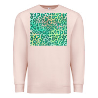 Pale Pink green leopard glitter Premium Sweatshirt - JahusDesignShop