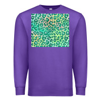 Purple green leopard glitter Premium Sweatshirt - JahusDesignShop