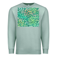 Seafoam green leopard glitter Premium Sweatshirt - JahusDesignShop