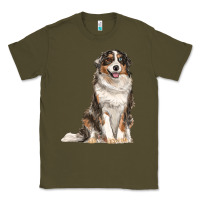 Army Green Australian shepherd Classic Tee - RanaPortraitStore