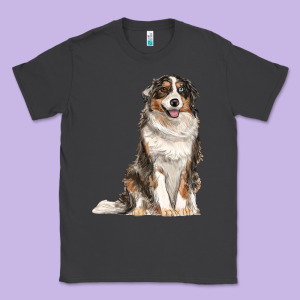 Australian Shepherd Classic Tee Designed By Ranaportraitstore