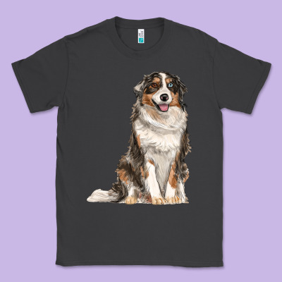 Australian Shepherd Classic Tee Designed By Ranaportraitstore