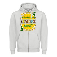 Dove Grey when life gives lemons sweet Zipper Hoodie - texasbilliewilder