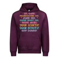 Mauve Wine let them Urban Hoodie - MaliasSmallBusiness