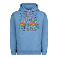 Pigment Pebble Blue let them Urban Hoodie - MaliasSmallBusiness