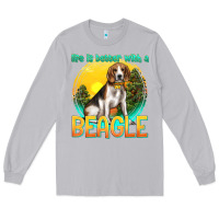 Moon Dust life is better with a beagle Long Sleeve Tee - texasbilliewilder