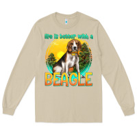 Mushroom life is better with a beagle Long Sleeve Tee - texasbilliewilder