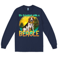 Navy life is better with a beagle Long Sleeve Tee - texasbilliewilder