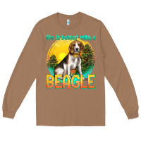 Toasted Coconut life is better with a beagle Long Sleeve Tee - texasbilliewilder