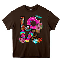 Chocolate Brown Love Summer Heavy Core Tee - CowhideDigitalArt