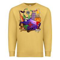 Antique Gold zombie nurse   halloween Premium Sweatshirt - AdoDesignShop